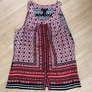 White House Black Market | Print Tank Pearl Button